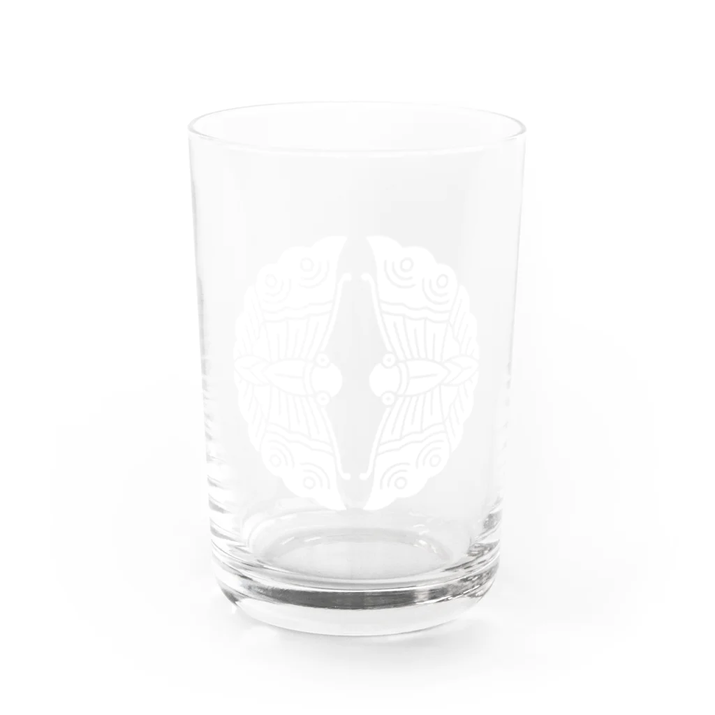 戦国神社 -戦国グッズ専門店-の大谷吉継/対い蝶/ホワイト Water Glass :front