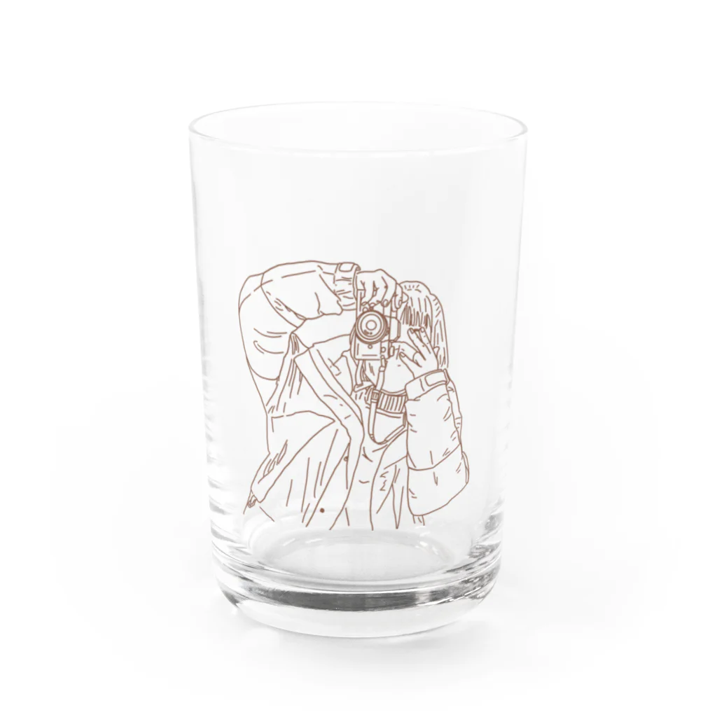 じゆうじんのカメラ女子はすすむ Water Glass :front