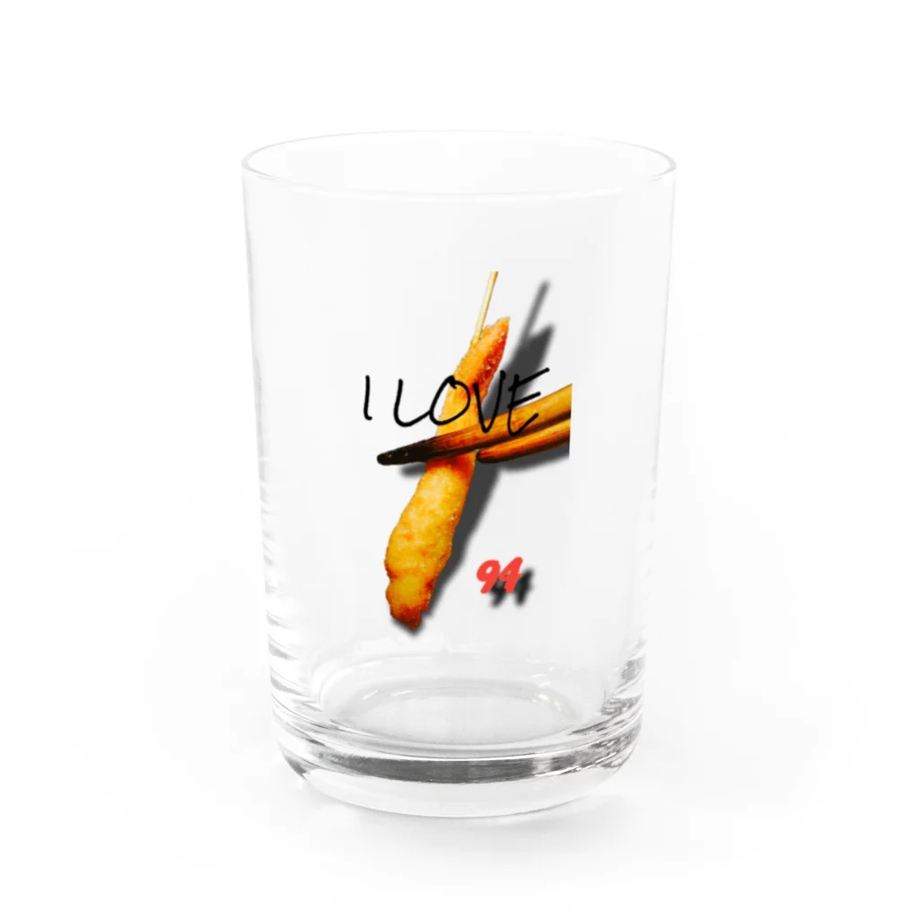 串カツワールドのI LOVE94 Water Glass :front