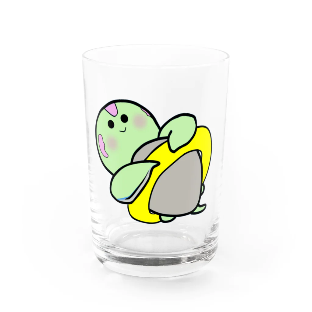 かめんちゅ(亀人)のウミアカちゃんラインスタンプ販売記念商品 Water Glass :front