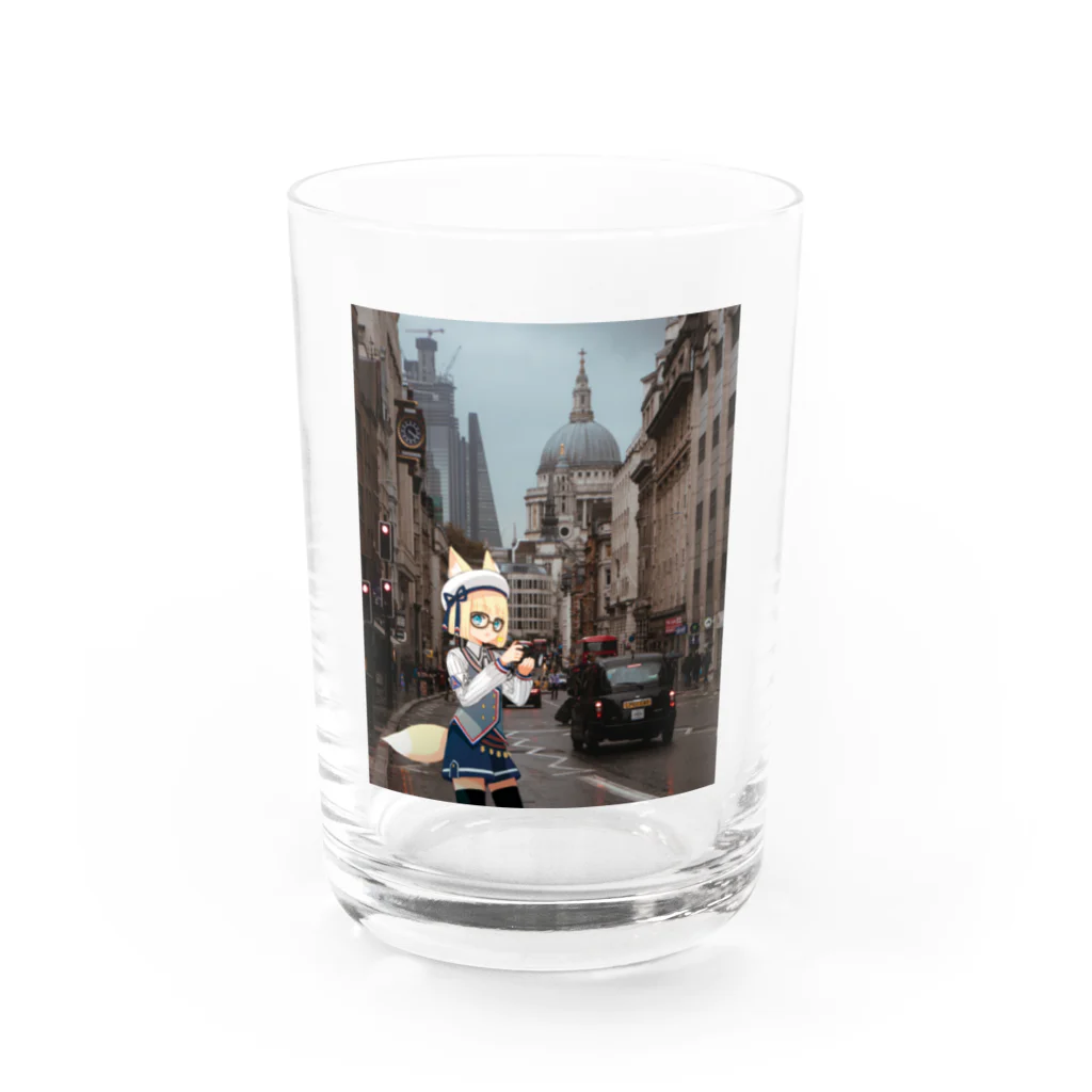 ♛ Tokikaze ♛のExploring London with Tokikaze 1 (Color) Water Glass :front