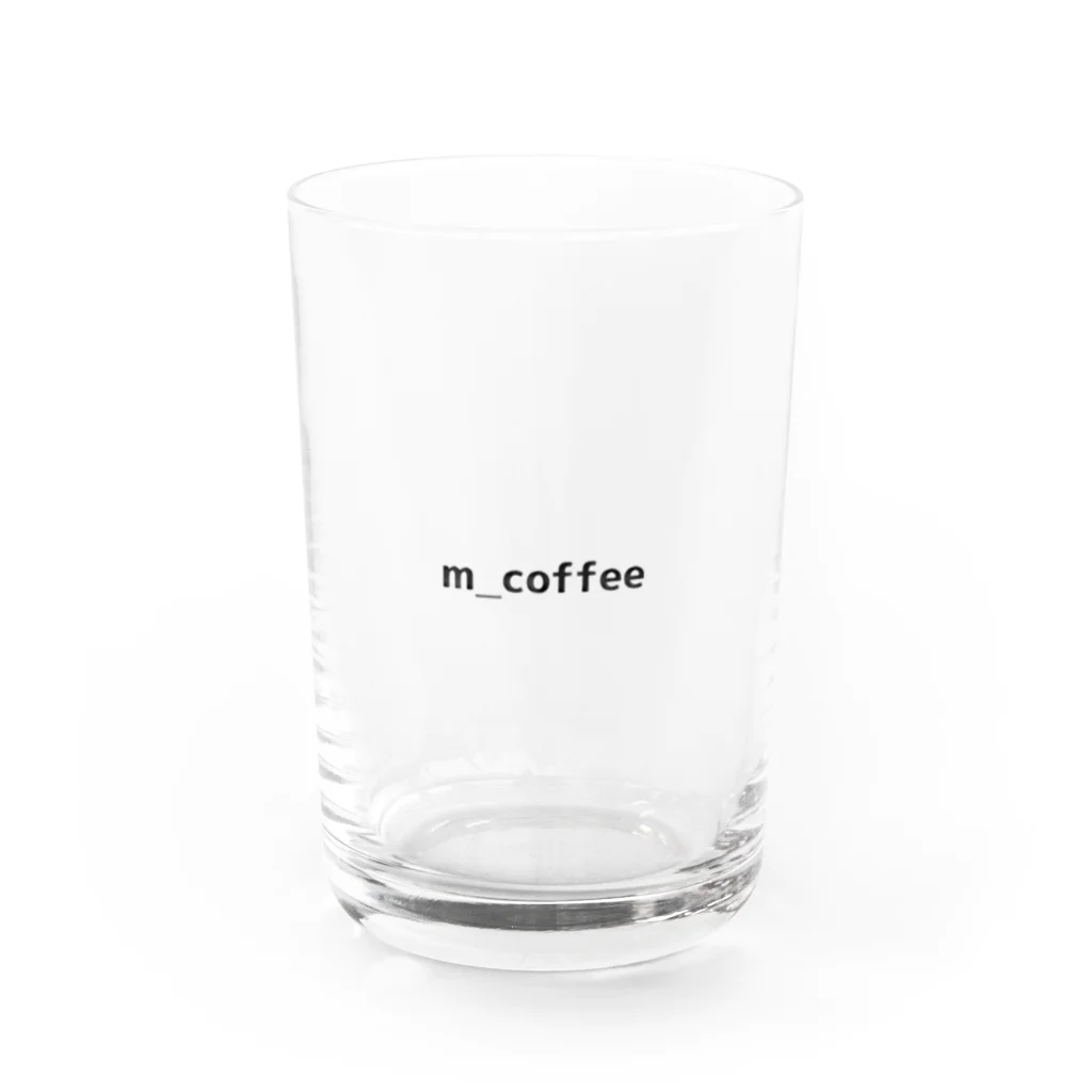 m_coffeeのm_coffee オリジナル グラス前面