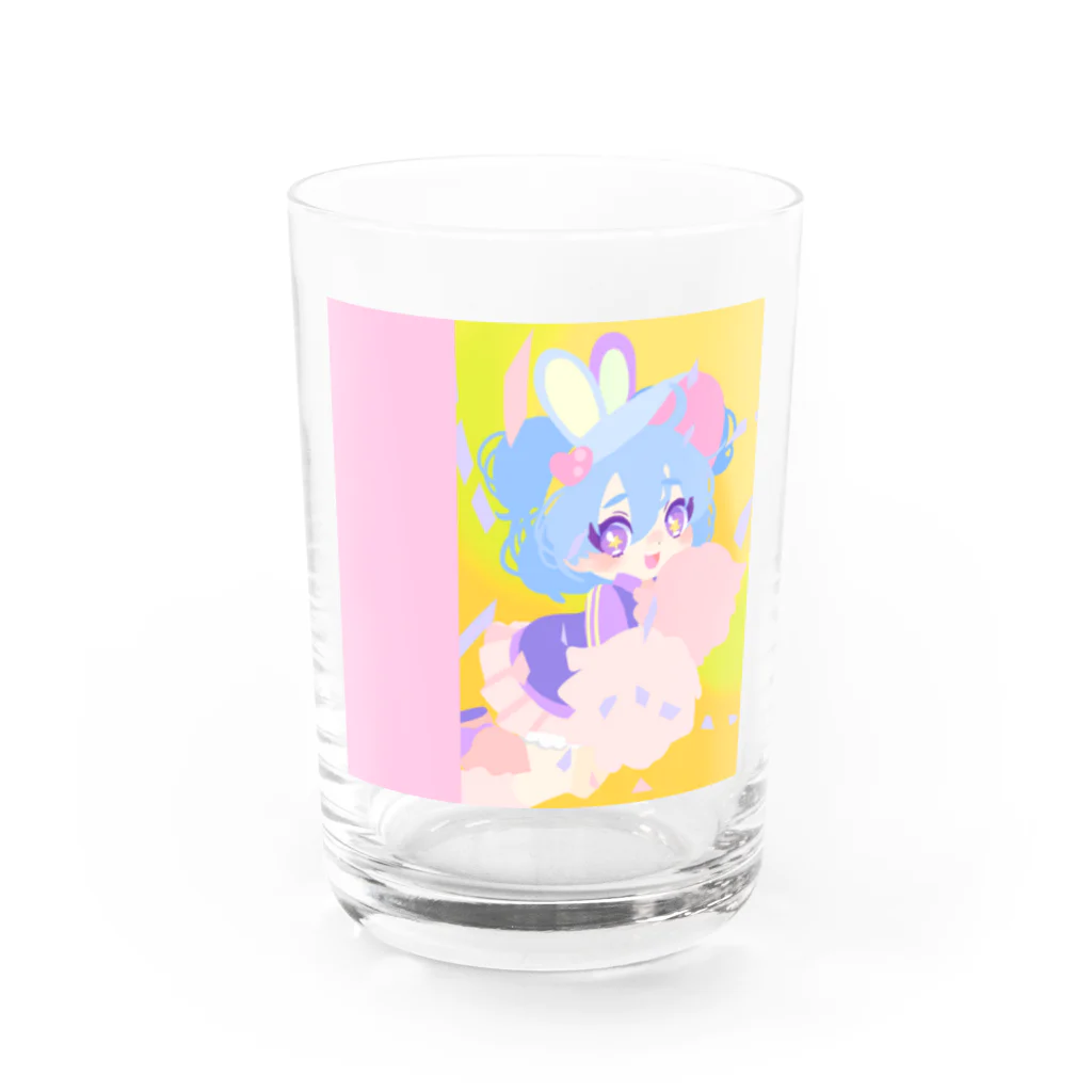 あんどうめめのおみせの応援チアガール Water Glass :front