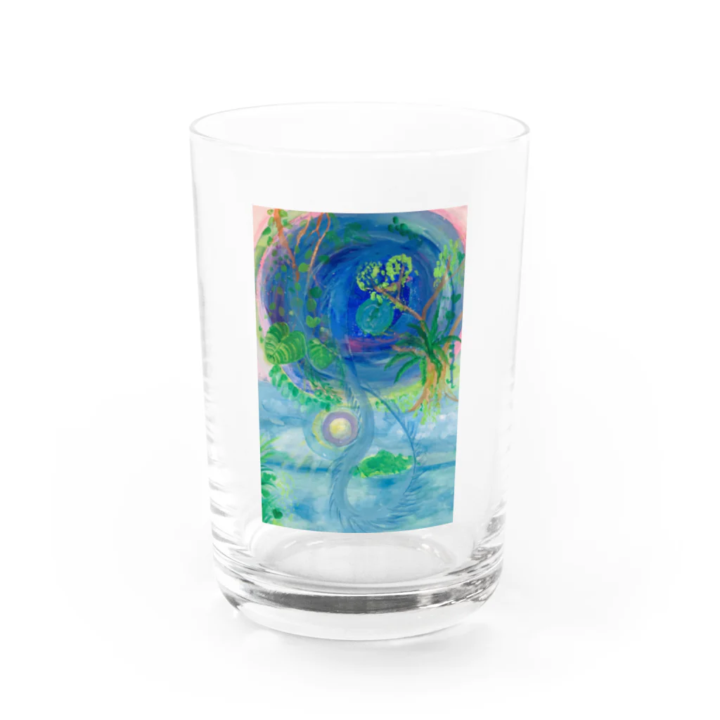 Komitu の　不思議な世界の琉球の聖地の龍神様 Water Glass :front