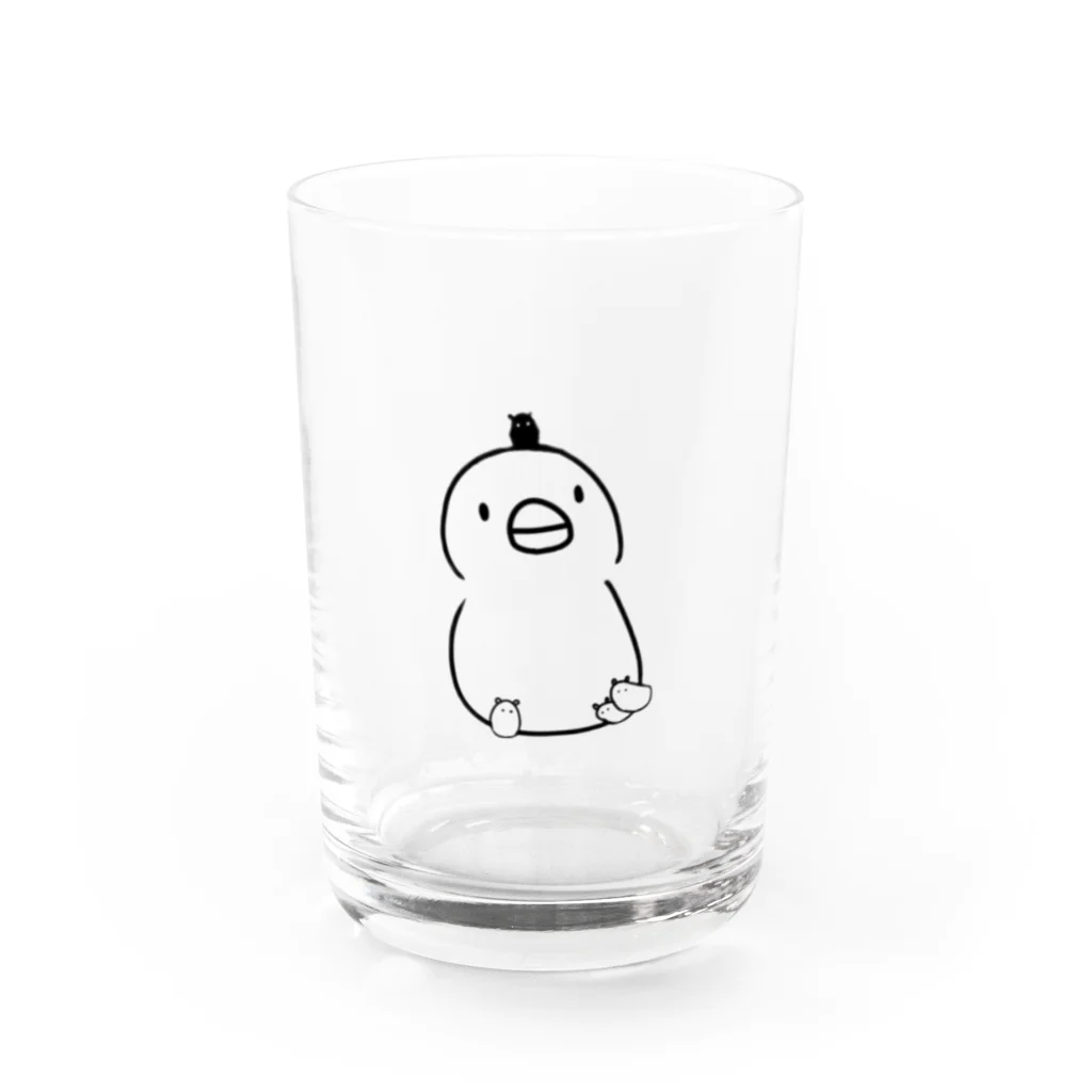 ぶぅのお店のトリとネズミ Water Glass :front