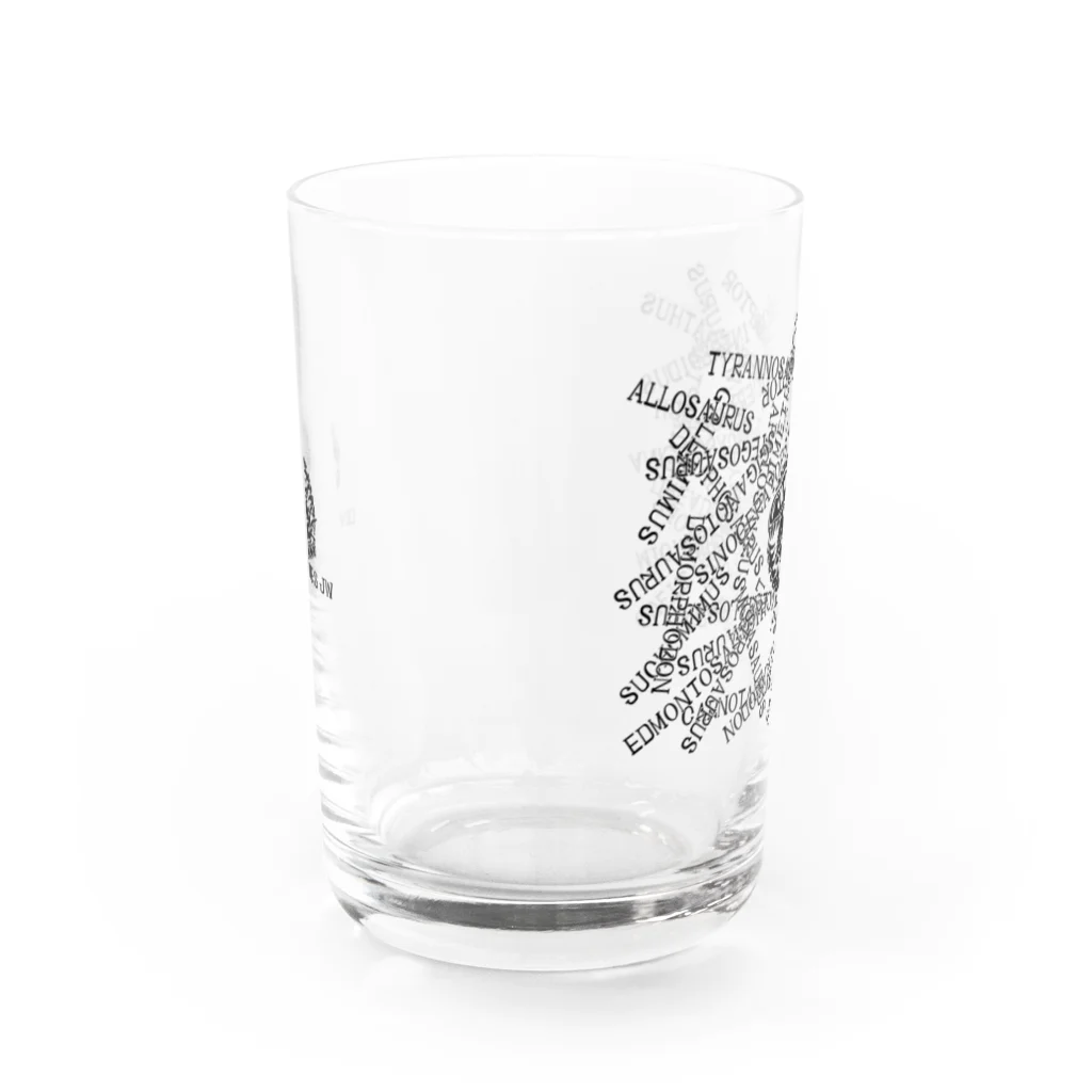 Rook'sVisionのNAMES 恐竜JW[黒] Water Glass :front