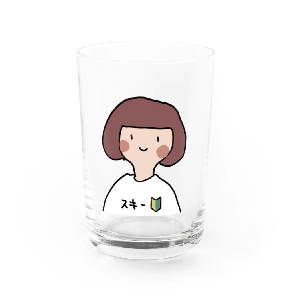 yamamototomohiroのスキー初心者女子 Water Glass :front