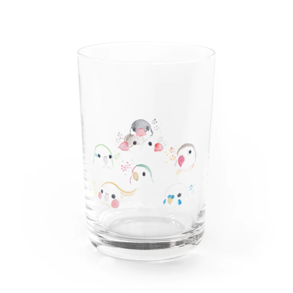 what a life! by Fusaのトリ好きのためのトリ大集合 Water Glass :front