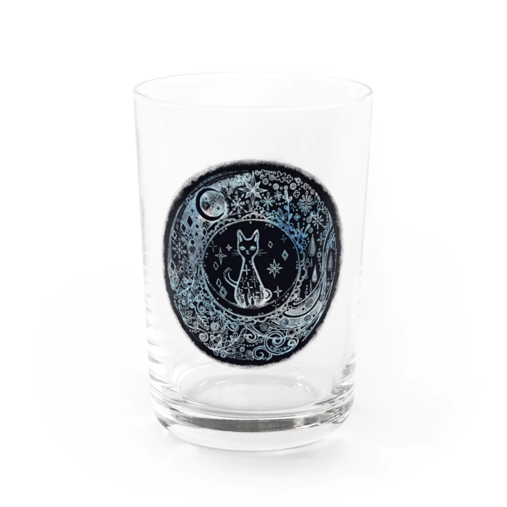 mamama_maの銀色のねこ Water Glass :front