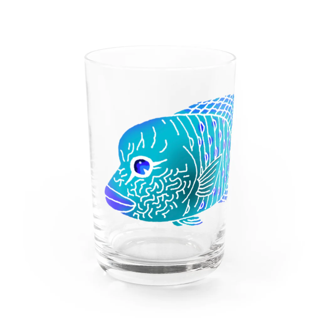 栗坊屋のナポレオンフィッシュ Water Glass :front