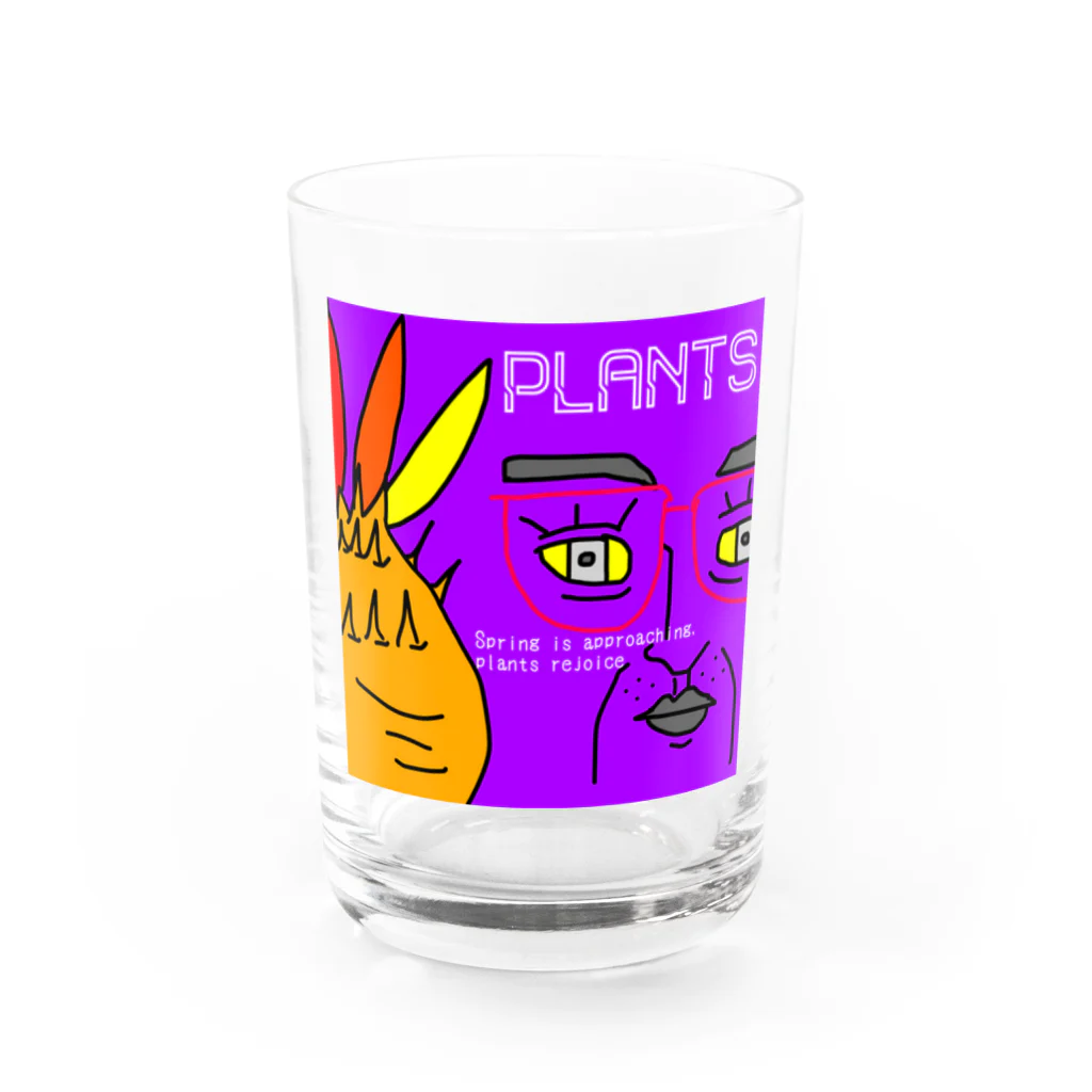 パキポキさんのPLANTS Water Glass :front