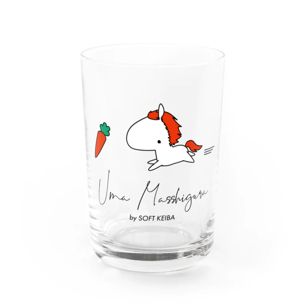 Loveuma. official shopの馬まっしぐら by SOFT KEIBA Water Glass :front