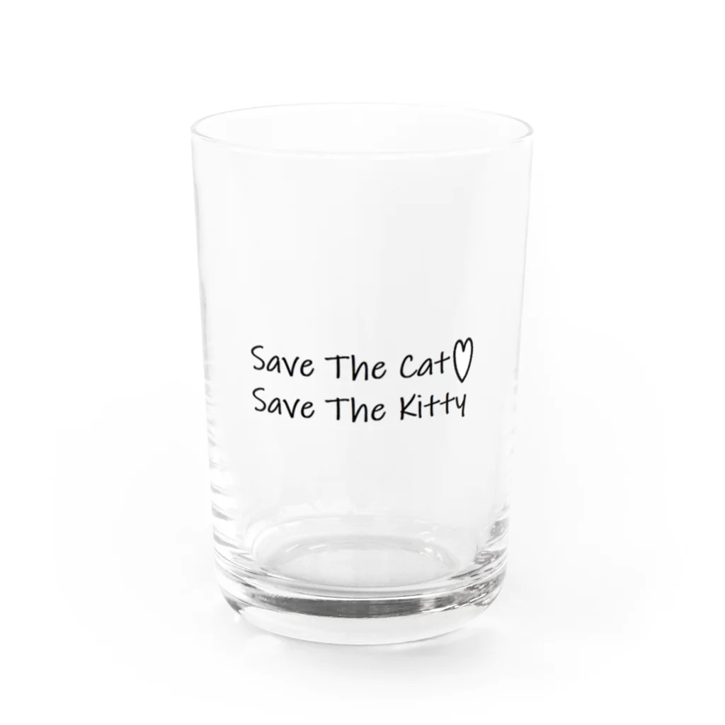 mixethnicjamamaneseのSave The Cat Save The Kitty Water Glass :front