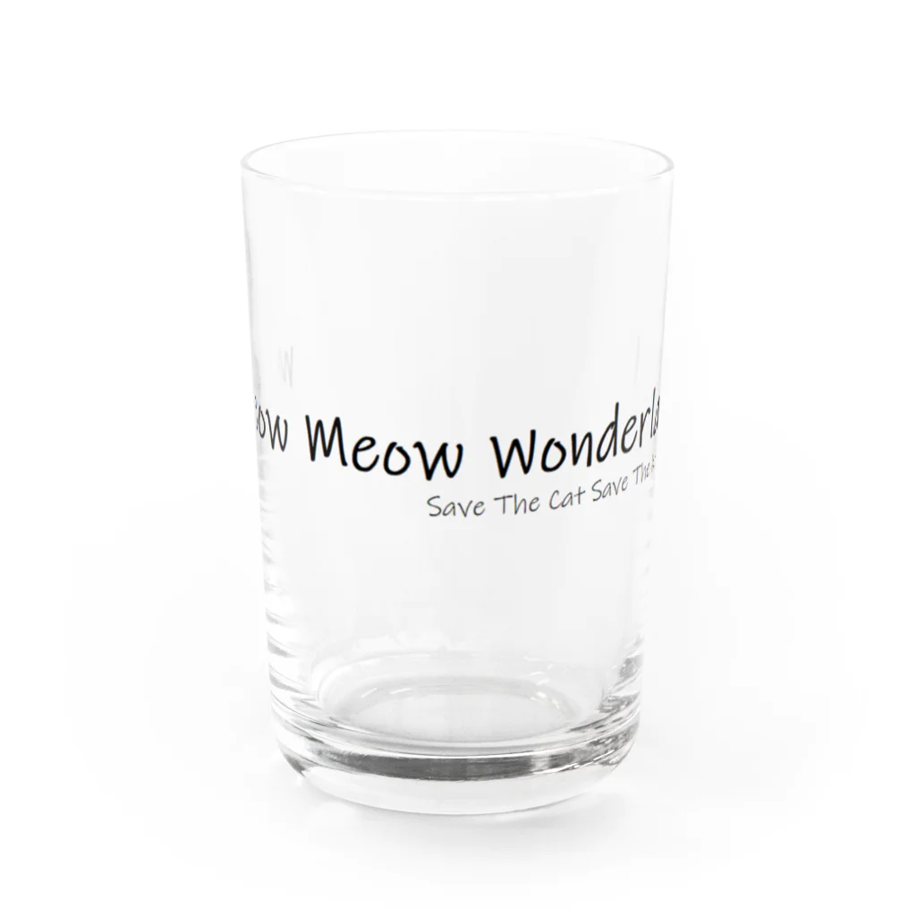 mixethnicjamamaneseのmixethnicjamanese 【Save The Cat Save The Kitty】のMeow Meow Wondeland Water Glass :front