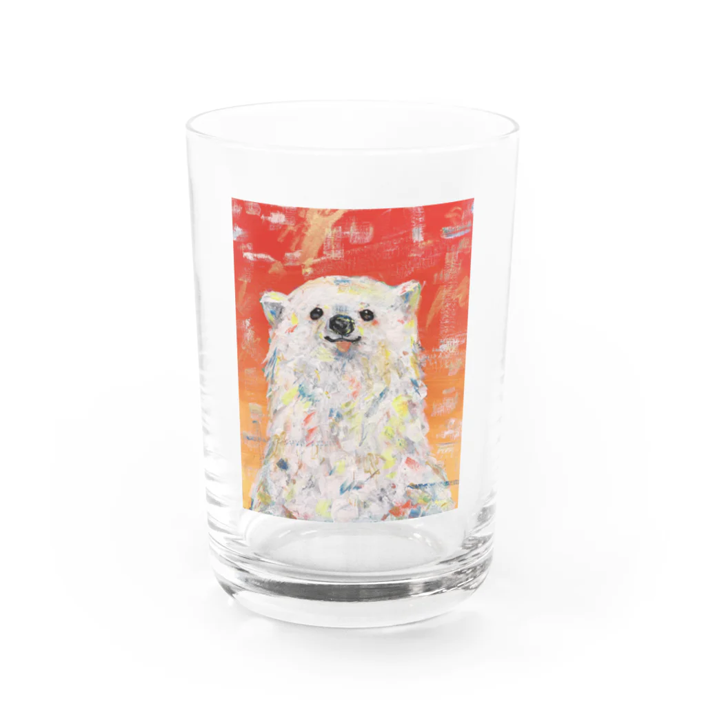 ふうたろう。のカラフルシロクマ Water Glass :front