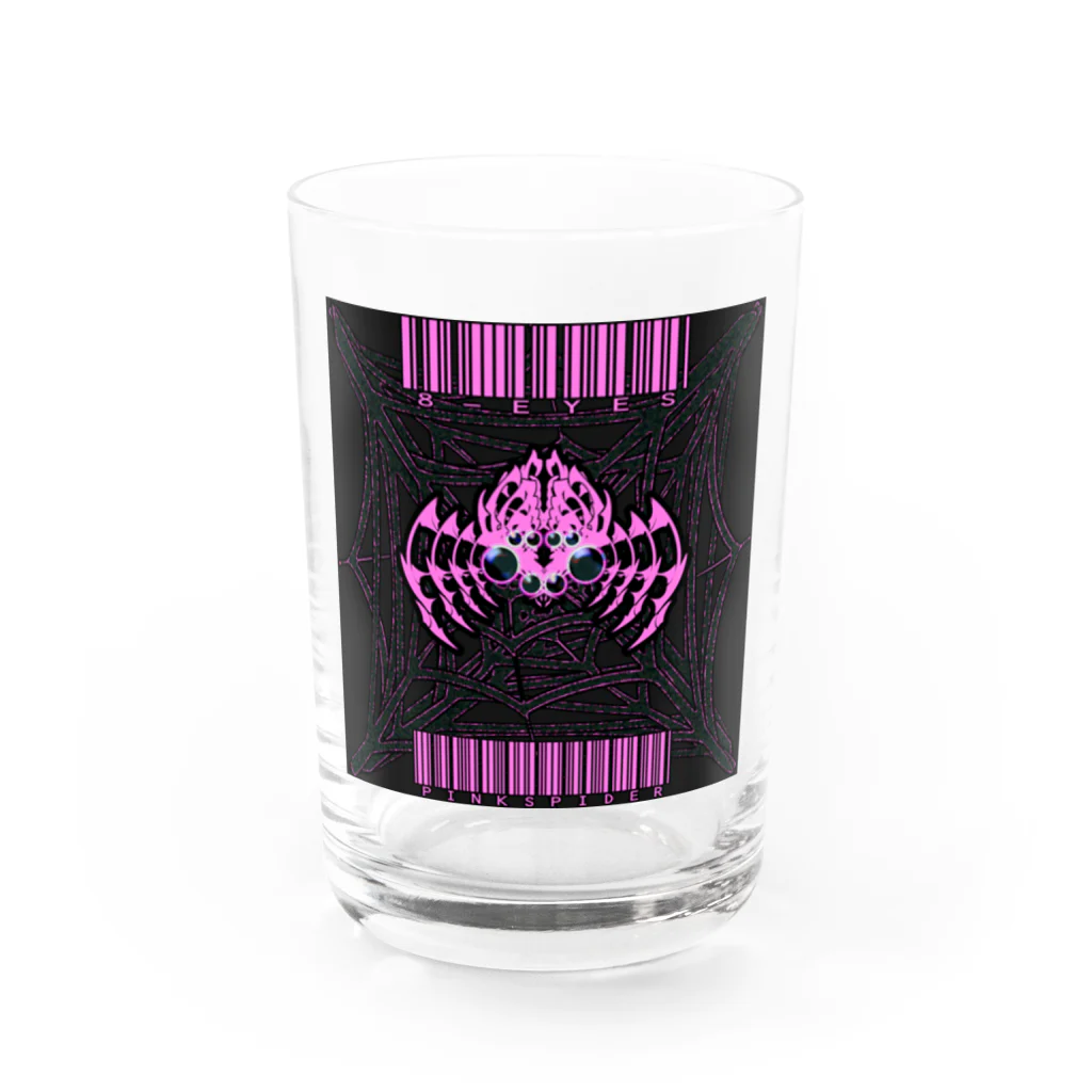 Ａ’ｚｗｏｒｋＳの8-EYES PINKSPIDER BLK Water Glass :front