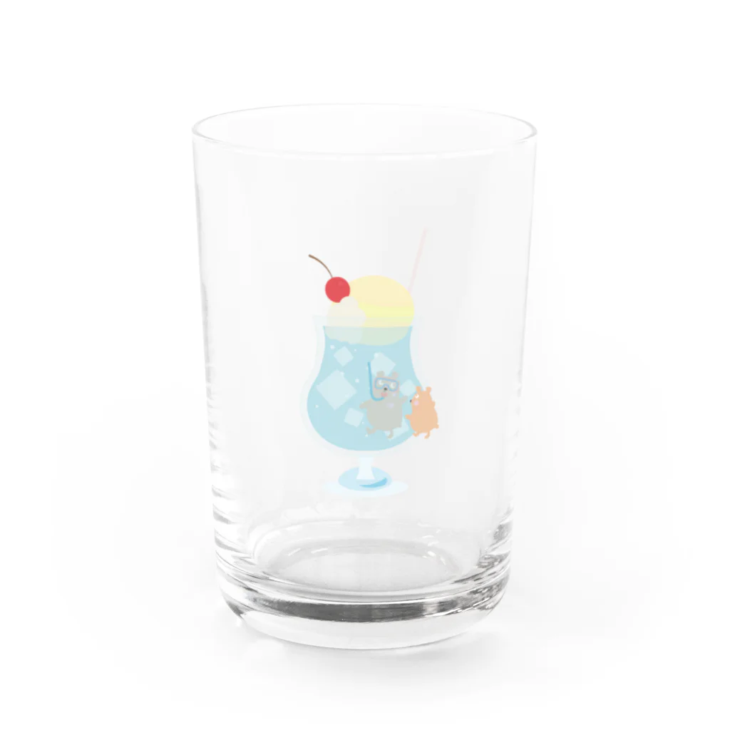 ayahana-storeのブルークリームソーダ  Water Glass :front