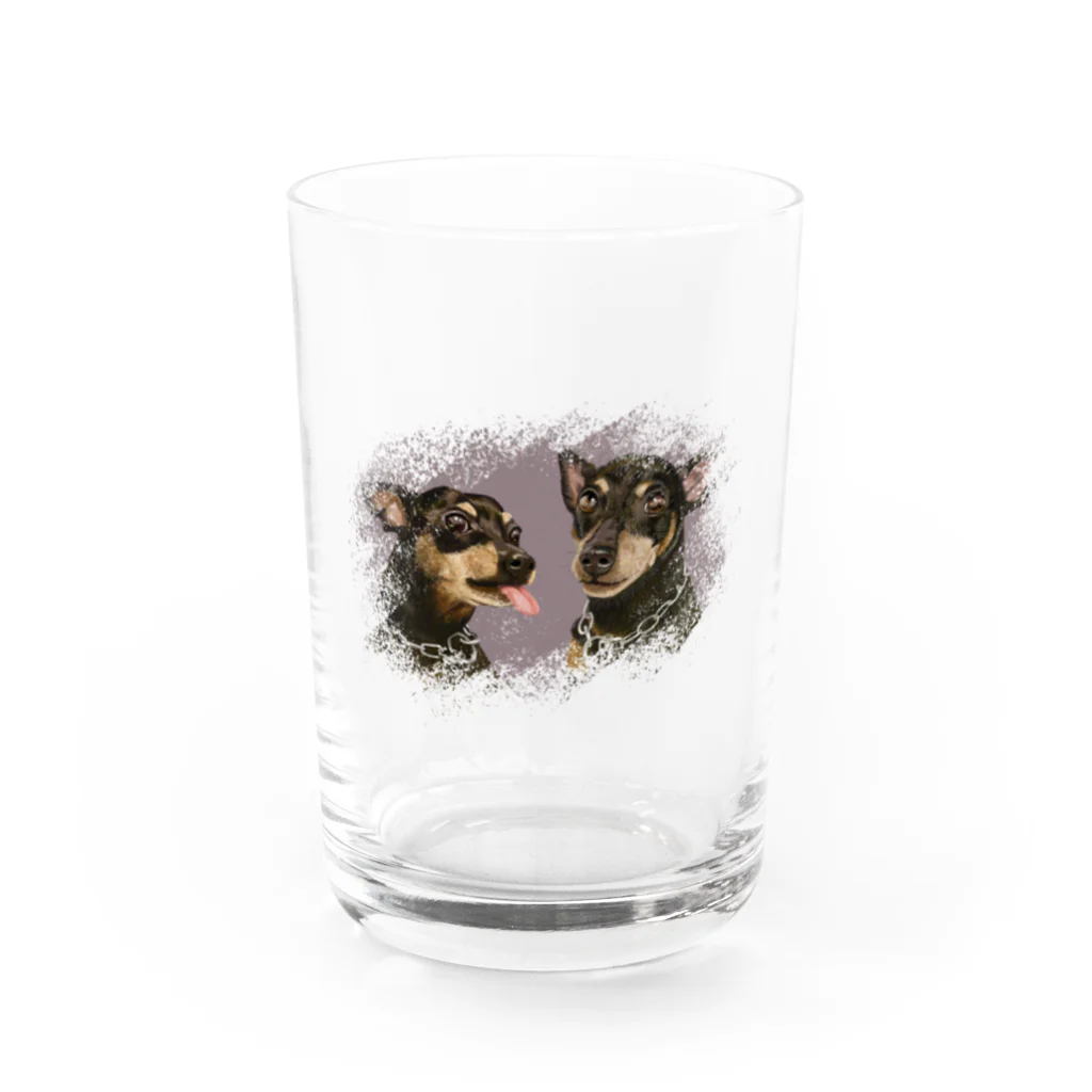 K&M(かむ)のミニチュアピンシャー Water Glass :front