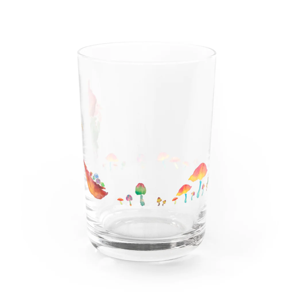星ノ街バザールの秋の妖精とキノコたち Water Glass :front