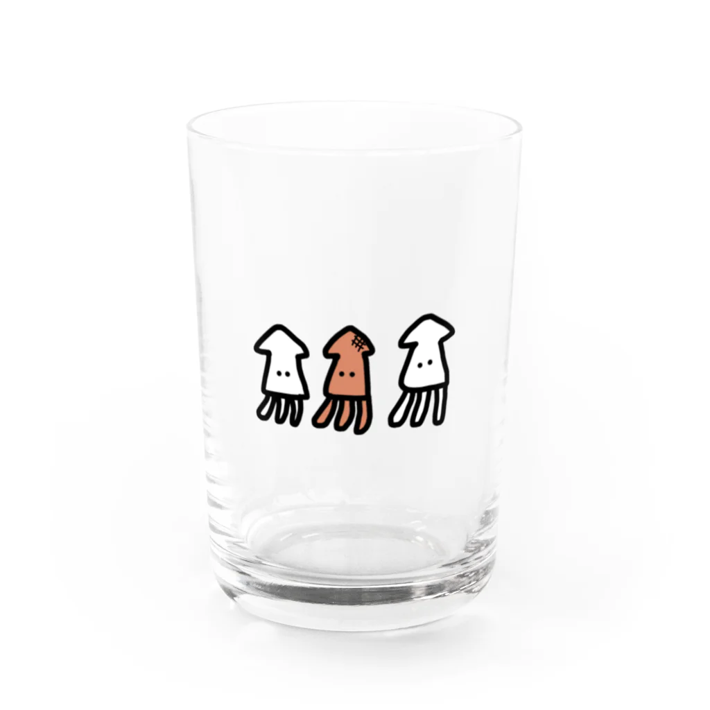 なでしこ@デザインのいか焼きイカいか Water Glass :front