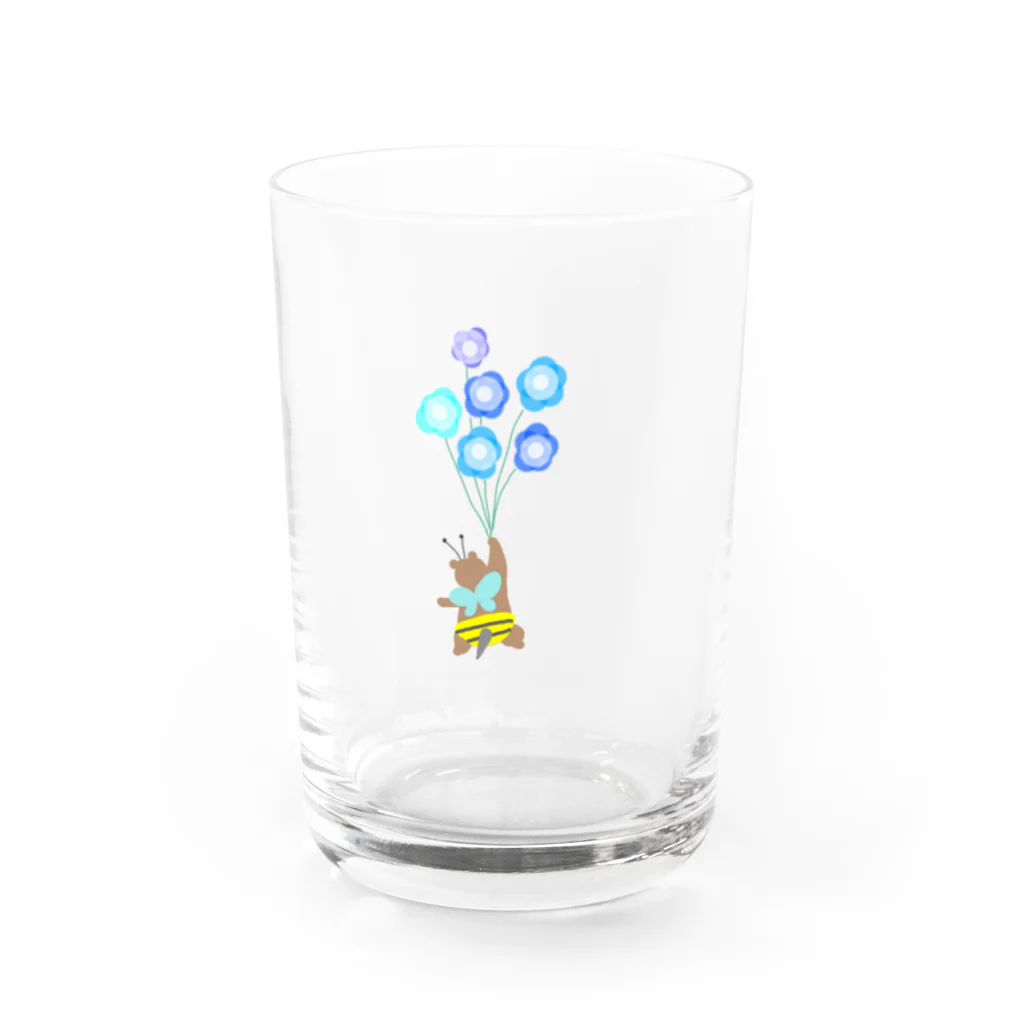 pochiの熊の冒険 Water Glass :front