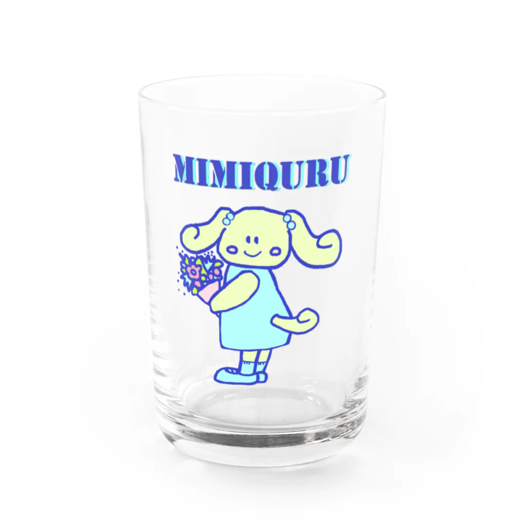  #satisfyingのMIMIQURU　ミミキュル　花束💐 Water Glass :front