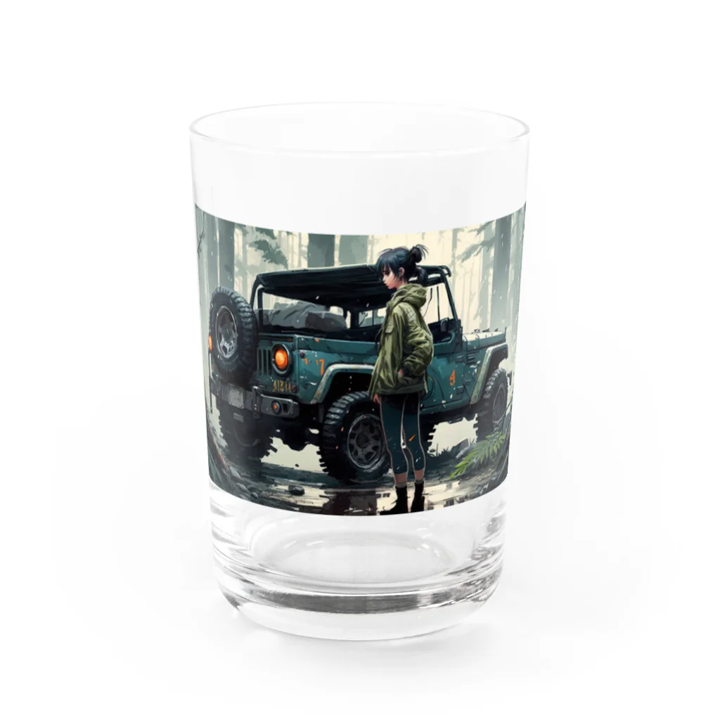 AI車屋のjeep lover #1 Water Glass :front