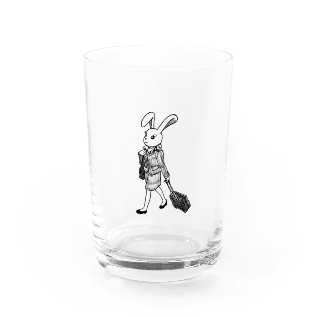 空想画学販売所のCAのウサ子 Water Glass :front