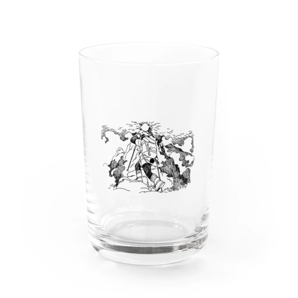 空想画学販売所のクマの山登り Water Glass :front