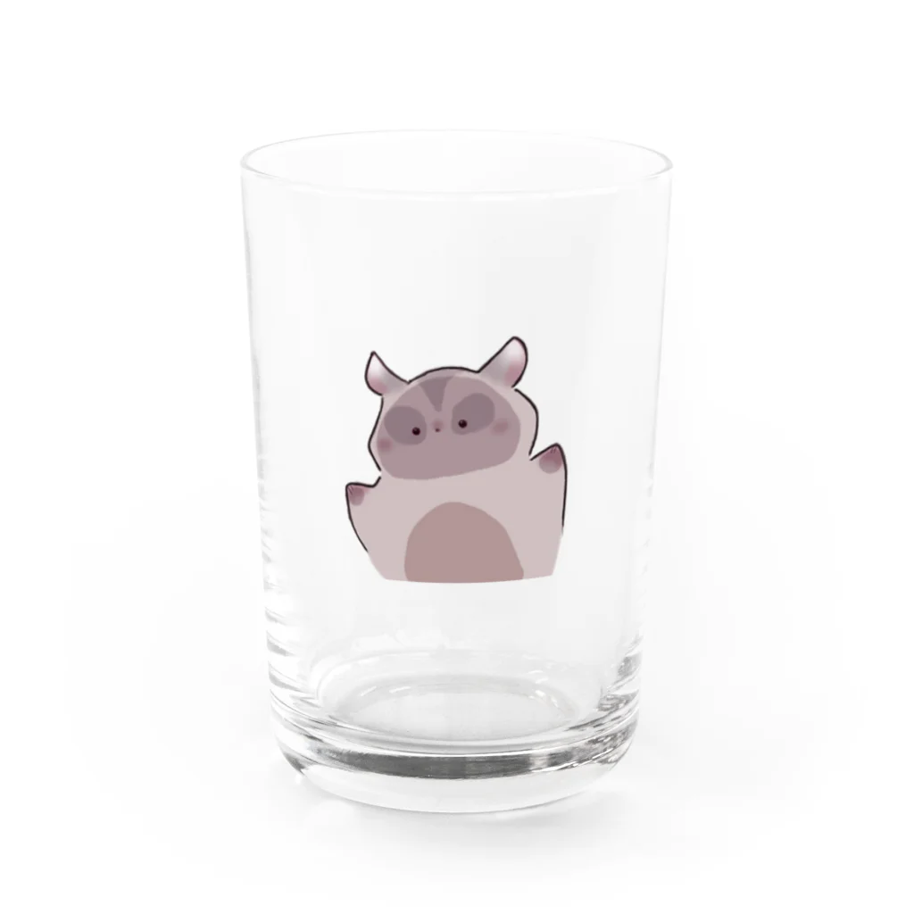 🎠minuete🎪のむぎゅっとモモンガ Water Glass :front