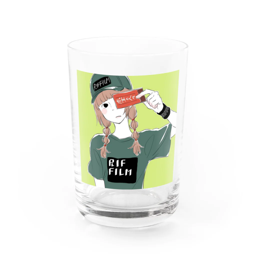 ちくわの恐怖のRIFFILM女 Water Glass :front