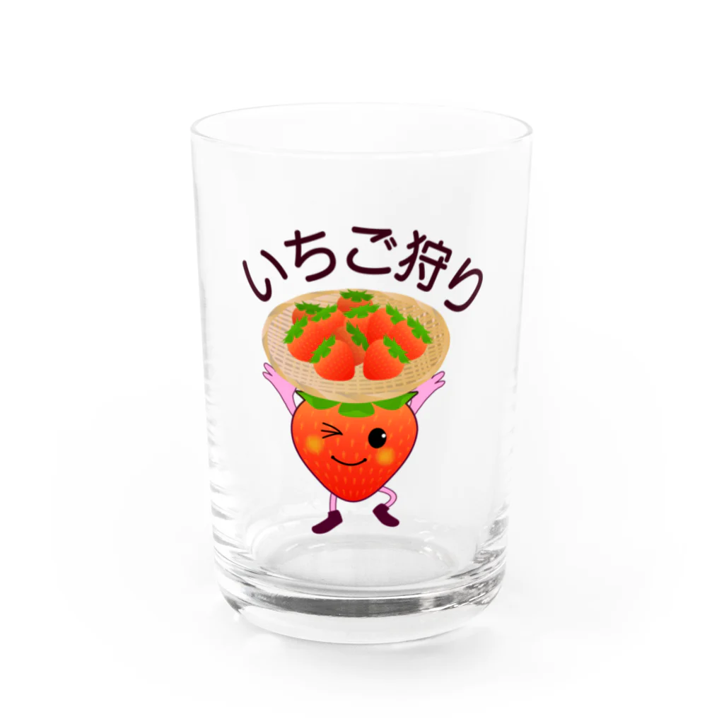 chicodeza by suzuriのいちご狩り！ Water Glass :front