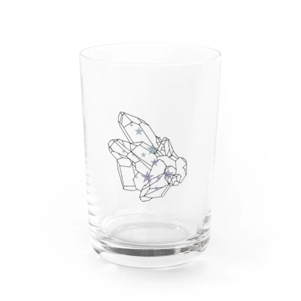 神鳴庵のクリスタルクラスター Water Glass :front