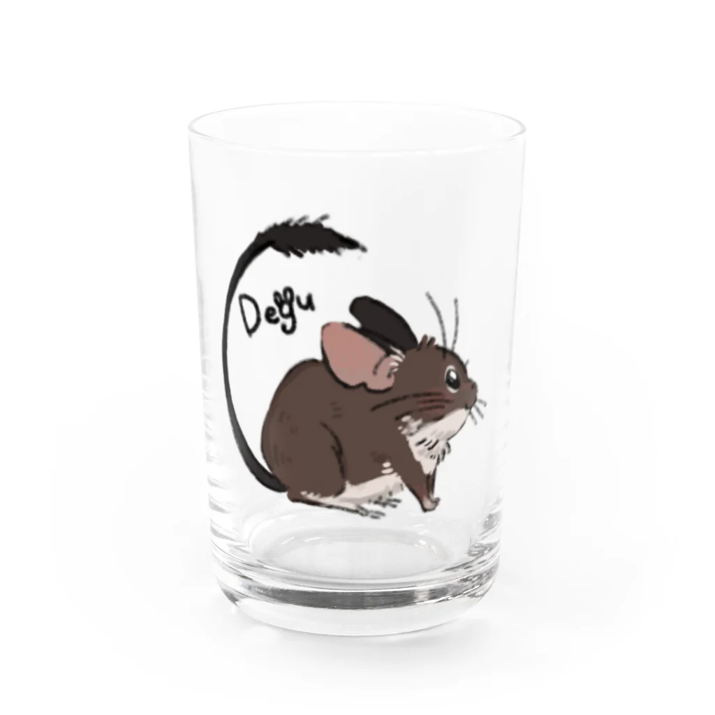 ゆにじまのデグーちゃんグッズ Water Glass :front