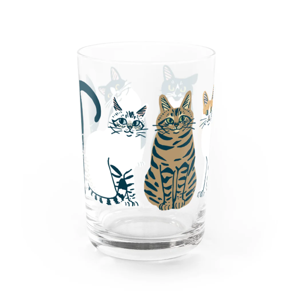 喫茶こぐまやの6匹の猫 Water Glass :front