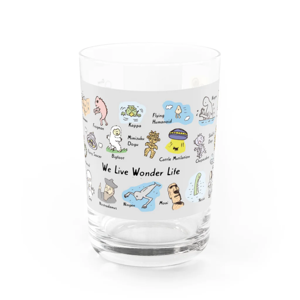 tarao storeのWe Live Wonder Life Water Glass :front