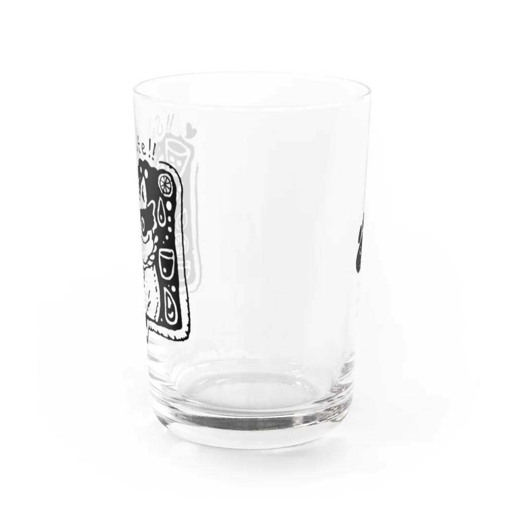 不可思議商店の仮面猫 Water Glass :front