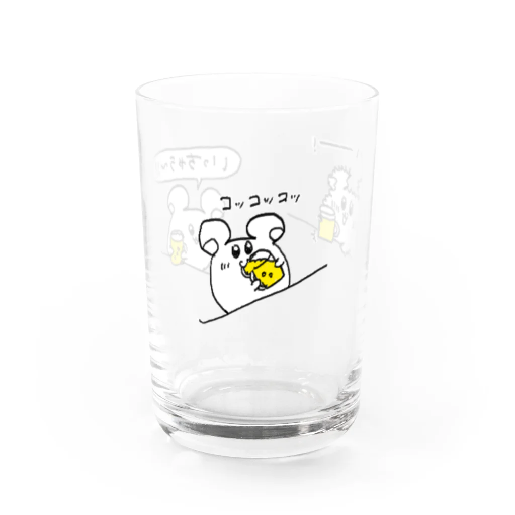 プリティーマカロンの酒カスなハムスター Water Glass :front