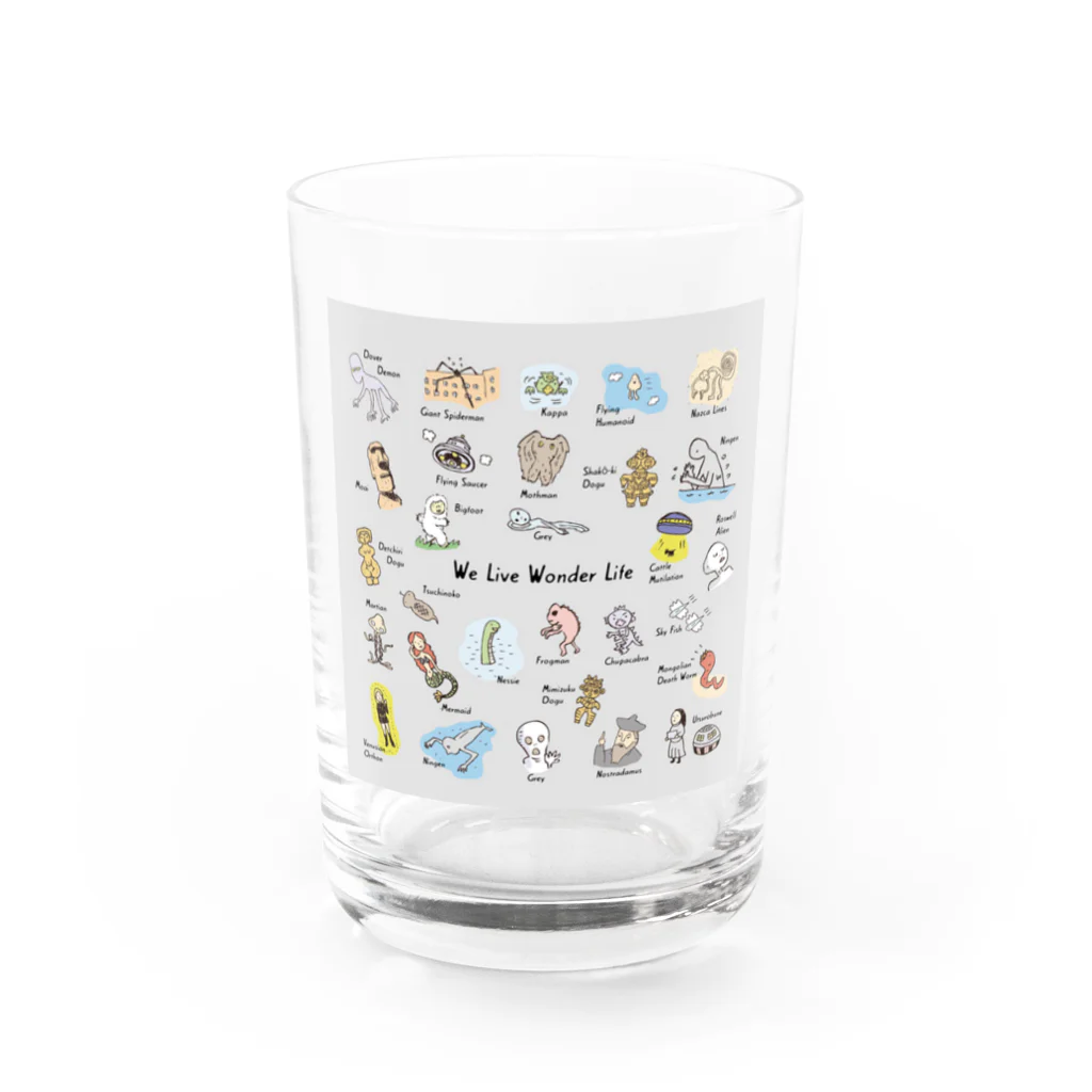 tarao storeのWe Live Wonder Life Water Glass :front