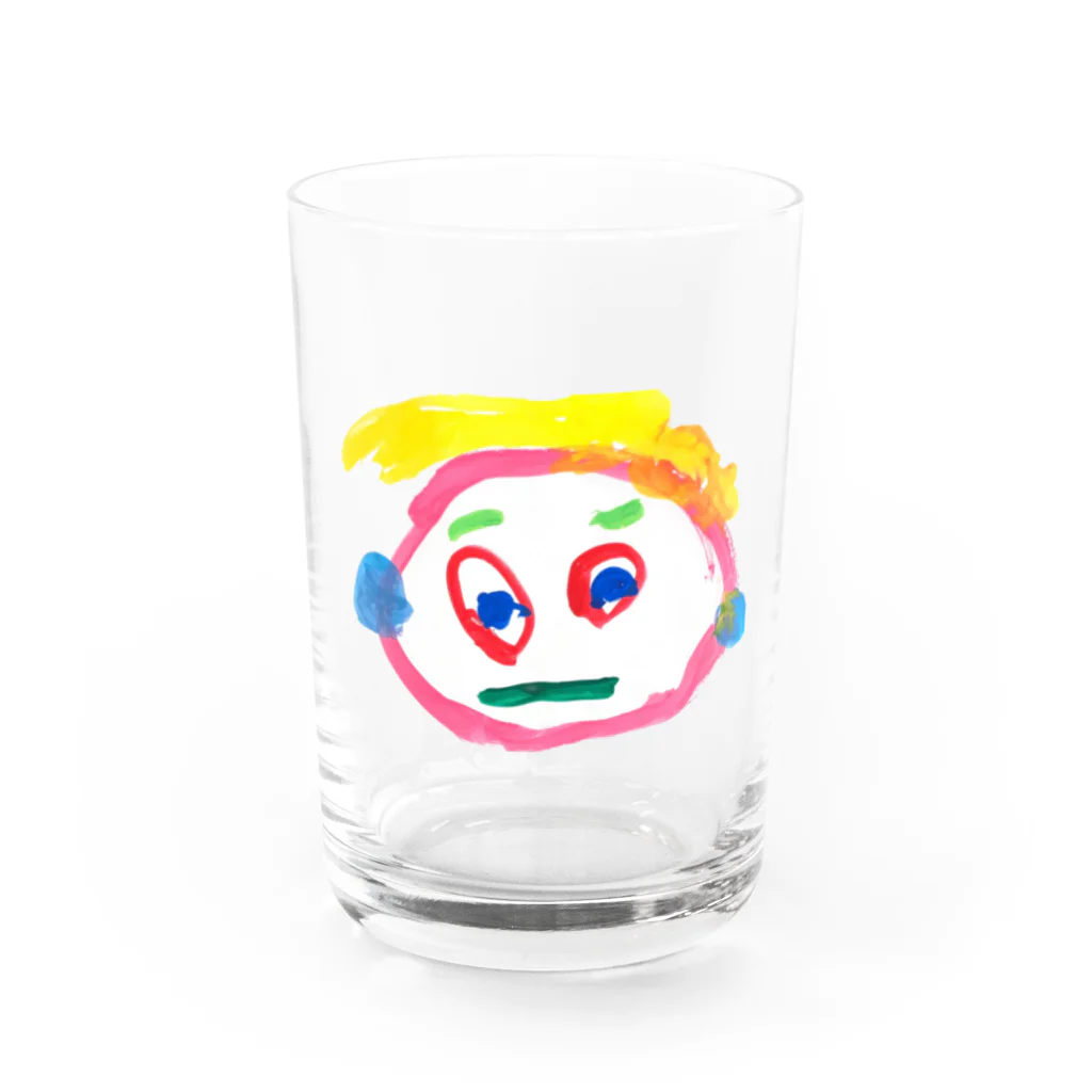 こどもの絵の３さい の じがぞう Water Glass :front