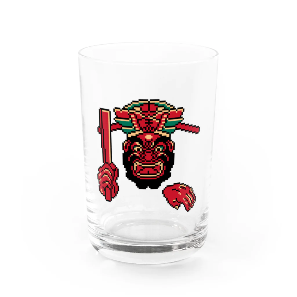 Hanto dotの閻魔大王のドット絵　喝！ Water Glass :front