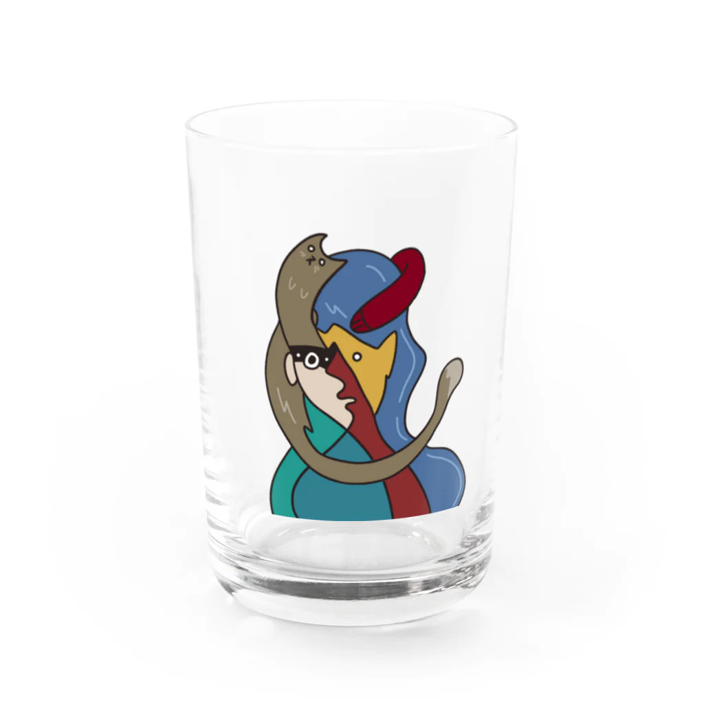 ほらをた娘🦈ྀི🎈のほらをた娘 Cat knows all the things of theowner Water Glass :front