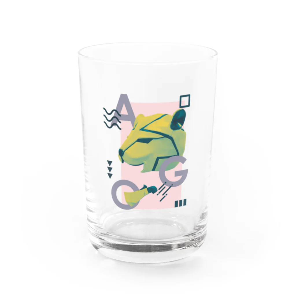 クリーンパンサーのグッズショップのクリーンパンサー5周年記念デザインです。 Water Glass :front