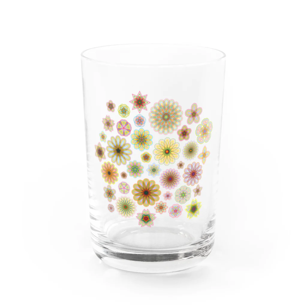 kimchinのやさしい色合いの花柄 Water Glass :front