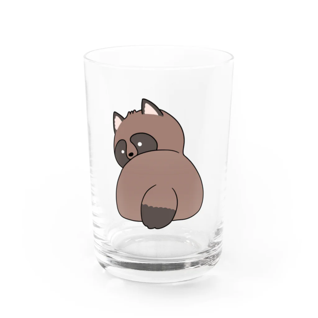 砂川うにょんの見返りたぬ Water Glass :front