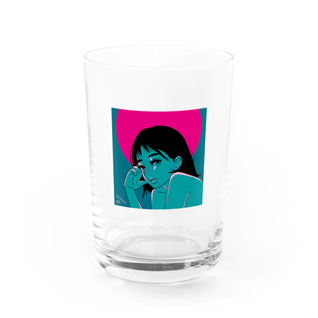 アロサウルスのmidnighit_sun Water Glass :front