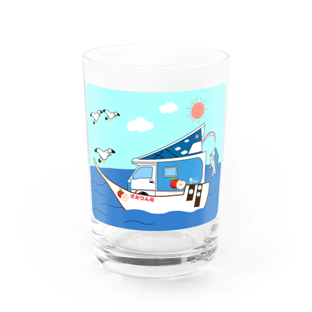 Fortune Campers そっくの雑貨屋さんのさおりん号で釣りしよう Water Glass :front