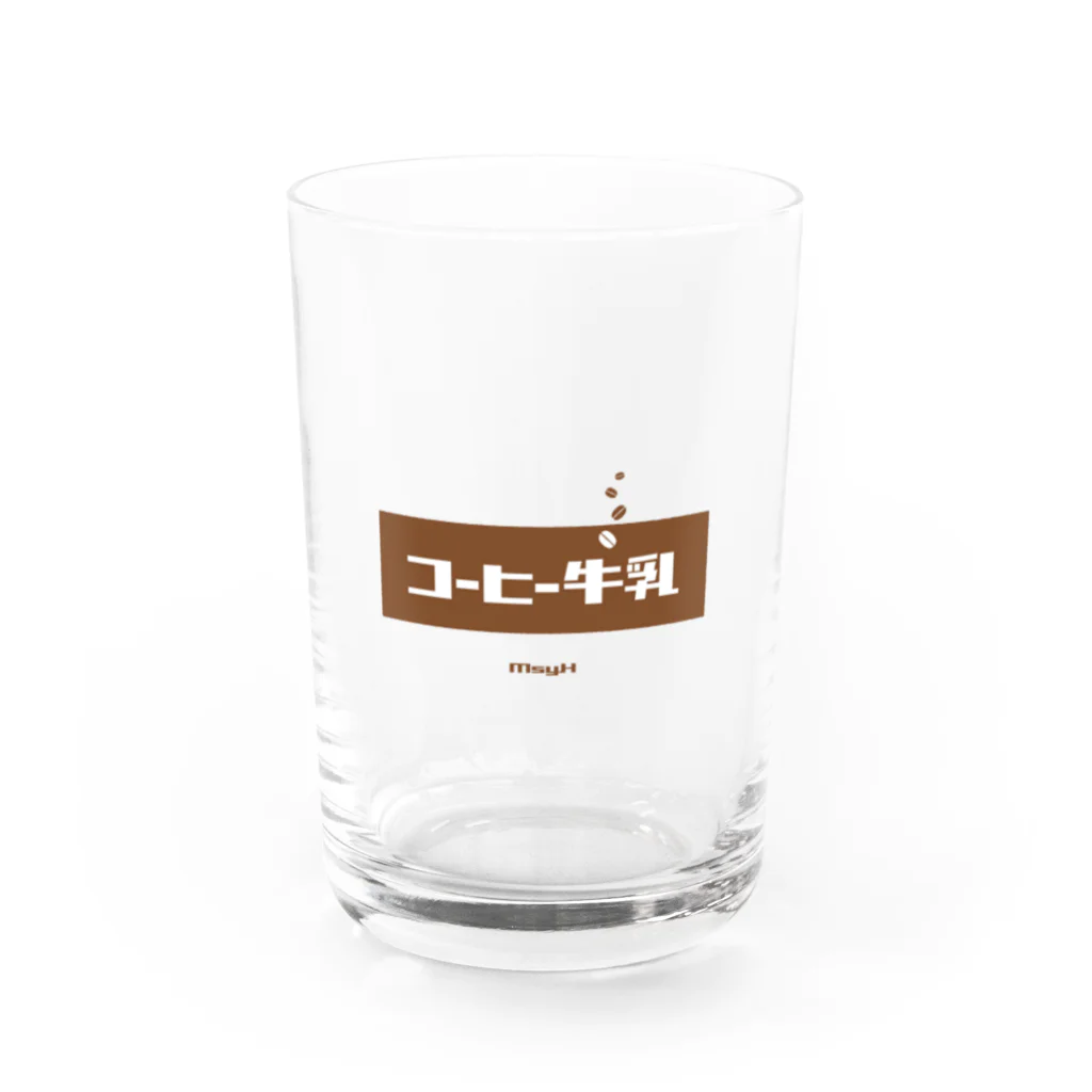 LitreMilk - リットル牛乳のコーヒー牛乳 (White Coffee) Water Glass :front