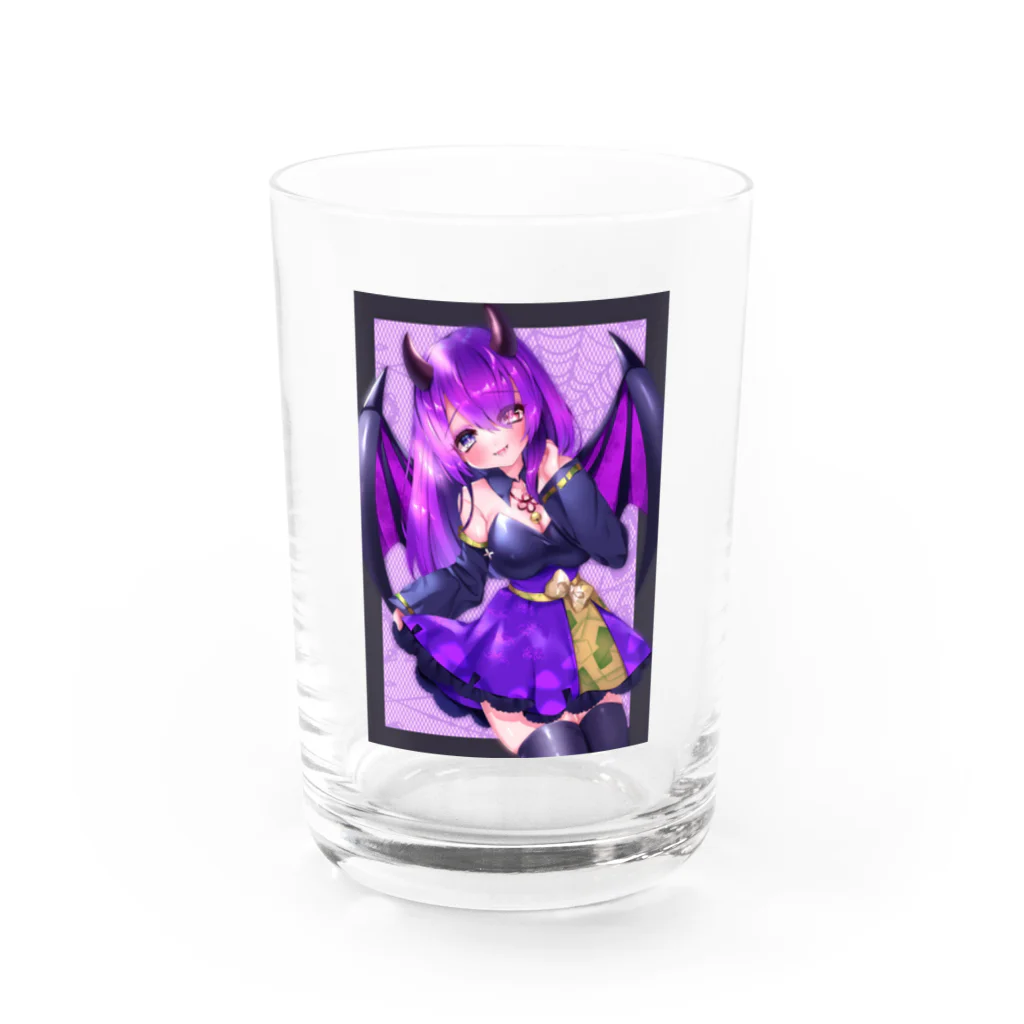 悪魔たぬきの黒娘の販売店！の可愛すぎる黒娘 Water Glass :front