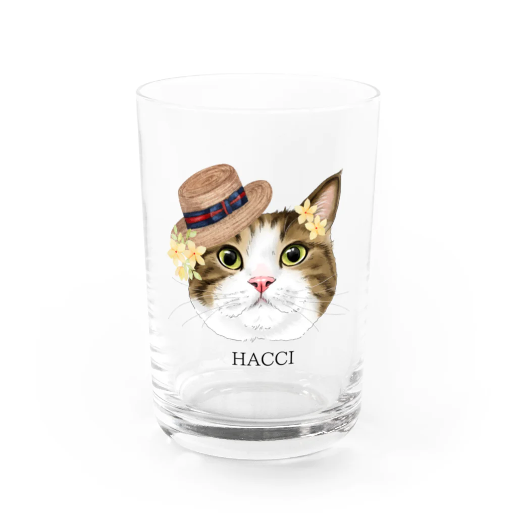 marutoraのhachio猫 Water Glass :front